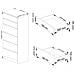 Cassettiera K60, 6 cassetti, 60x40x130 cm, Colore Bianco - Foto miniatura 3