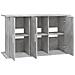 Supporto Acquario 101x41x58 cm Legno Multistrato Grigio Cemento - Foto miniatura 4