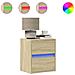 Comodini A Parete Con Luci Led 2 Pz Rovere Sonoma - Foto miniatura 2