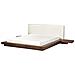 Letto Ad Acqua Matrimoniale Marrone Con Testata In Bouclé 180 X 200 Cm Zen - Foto miniatura 3