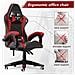 Sedia Gaming, Sedia Girevole Ergonomica, Pu Poltrona Racing Nero/rosso - Foto miniatura 5