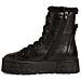 Black Casual Closed Booties Stivaletti Pelle Scarpe Donna Nero Eu 40, 1-26841-41 003 - Foto miniatura 3