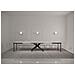 Tavolo allungabile 90x160/420 cm Karida Evolution bianco frassino telaio antracite - Foto miniatura 4