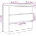 Credenza Rovere Artigianale 80x35x76 cm in Legno Multistrato - Foto miniatura 3