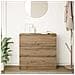 Credenza Rovere Artigianale 80x35x76 cm in Legno Multistrato - Foto miniatura 4