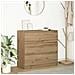 Credenza Rovere Artigianale 80x35x76 cm in Legno Multistrato - Foto miniatura 1