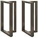 Gambe Tavolo Bar Forma T 2 Pz Naturale 60x35x(91-92)cm Acciaio - Foto miniatura 2