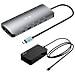 Metal USB-C Nano 3x Display Dock, 2x HDMI 1x USB-C video with Power Delivery 140W + Universal Charger 140 W - Foto miniatura 1