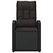 Sedie Da Giardino Reclinabili 2 Pz Con Cuscini Polyrattan Nero - Foto miniatura 3