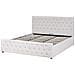 Letto Contenitore Tessuto Amiens 180 X 200 Cm Beige - Foto miniatura 5