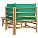 Set Salotto da Giardino 2pz con Cuscini Verdi Bambù - Foto miniatura 5