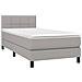 Giroletto a Molle con Materasso Grigio Chiaro 90x190 cm Tessuto - Foto miniatura 3