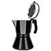 Comoda Caffettiera Per Caffè Espresso Da 6 Tazze, Nero - Foto miniatura 3