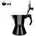 Comoda Caffettiera Per Caffè Espresso Da 6 Tazze, Nero - Foto miniatura 4