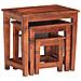Lusso Casadino -  Tavolini Impilabili 3 Pz In Legno Massello Di Acacia - Foto miniatura 4