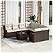 Set Divano da Giardino 9 pcs Marrone e Crema 55 x 55 x 37 cm - Foto miniatura 2