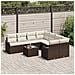 Set Divano da Giardino 9 pcs Marrone e Crema 55 x 55 x 37 cm - Foto miniatura 3