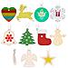 Set Di Ornamenti In Legno A Forma Di Cuore Con Campanelle - Decorazioni Per Albero Di Natale - Foto miniatura 2