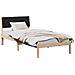 Struttura del Letto con testiera Marrone e nero 90 x 200 cm - Foto miniatura 3