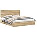 Letto con Contenitore con testiera Rovere Sonoma 180 x 200 cm - Foto miniatura 1
