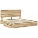 Letto con Contenitore con testiera Rovere Sonoma 180 x 200 cm - Foto miniatura 5