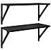 Scaffali da parete 2 pcs Rovere Nero 60 x 25 x 25,5 cm - Foto miniatura 1
