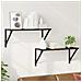 Scaffali da parete 2 pcs Rovere Nero 60 x 25 x 25,5 cm - Foto miniatura 2