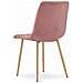 Sedia TURIN in velluto rosa con gambe in legno per soggiorno x3 - Foto miniatura 5
