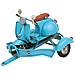 Carro Traino Con Moto In Metallo Blu 34x10x10,5h - Foto miniatura 5