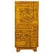 Cassettiera In Legno Fatta A Mano Gialla 45x40x100h - Foto miniatura 2
