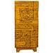 Cassettiera In Legno Fatta A Mano Gialla 45x40x100h - Foto miniatura 4