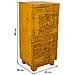 Cassettiera In Legno Fatta A Mano Gialla 45x40x100h - Foto miniatura 5