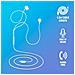 Auricolari Cross Step White - Tipo pulsante, Microfono, Controllo volume, USB-C - Foto miniatura 3