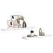 Scaffale da parete 2 pcs Marmo Bianco 120 x 23,5 x 4 cm - Foto miniatura 3