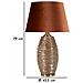 Lampada Da Tavolo Praga -b- In Vetro Fumé Testurizzato Con Paralume In Velluto Terracotta Ø 45,5 Cm - Foto miniatura 7