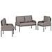 Set divani 3 pcs Talpa 115 x 56 x 80 cm Legno compensato - Foto miniatura 1