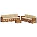 Set divani 9 pcs Naturale e Beige Legno di Acacia Massello - Foto miniatura 1