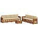 Set divani 9 pcs Naturale e Beige Legno di Acacia Massello - Foto miniatura 3