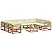 Set di divani da esterno con cuscino 10 pcs Naturale e Crema - Foto miniatura 3