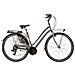 Bici Da Donna Misura 28 City Bike Bicicletta Aura21v Linea Aura Telaio In Alluminio Cambio 21v Completa Di Accessori Luci Led - 44 Titanio Opaco Fuxia - Foto miniatura 1