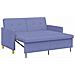Divano Letto Estraibile Blu jeans Tessuto - Foto miniatura 1