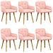 Sedie da pranzo 6 pcs Bouclé Rosa 59 x 57 x 85 cm - Foto miniatura 1