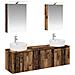 Set di Armadi da Bagno 5 pcs Legno antico Legno ingegnerizzato - Foto miniatura 1