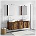 Set di Armadi da Bagno 5 pcs Legno antico Legno ingegnerizzato - Foto miniatura 2