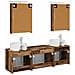 Set di Armadi da Bagno 5 pcs Legno antico Legno ingegnerizzato - Foto miniatura 8