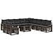 Set Divano da Giardino 12 pz Grigio e Grigio Scuro polyrattan - Foto miniatura 1