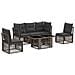 Set Divano da Giardino 6 pz Grigio polyrattan - Foto miniatura 1