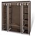 Armadio In Tessuto Con Compartimenti E Barre 45 X 150 X176 Cm Marrone - Foto miniatura 1