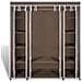 Armadio In Tessuto Con Compartimenti E Barre 45 X 150 X176 Cm Marrone - Foto miniatura 6