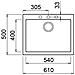 Lavello Quadra 110 Keratek Plus 61x50 cm 1 vasca Colore Dark Grey 99 - Foto miniatura 2